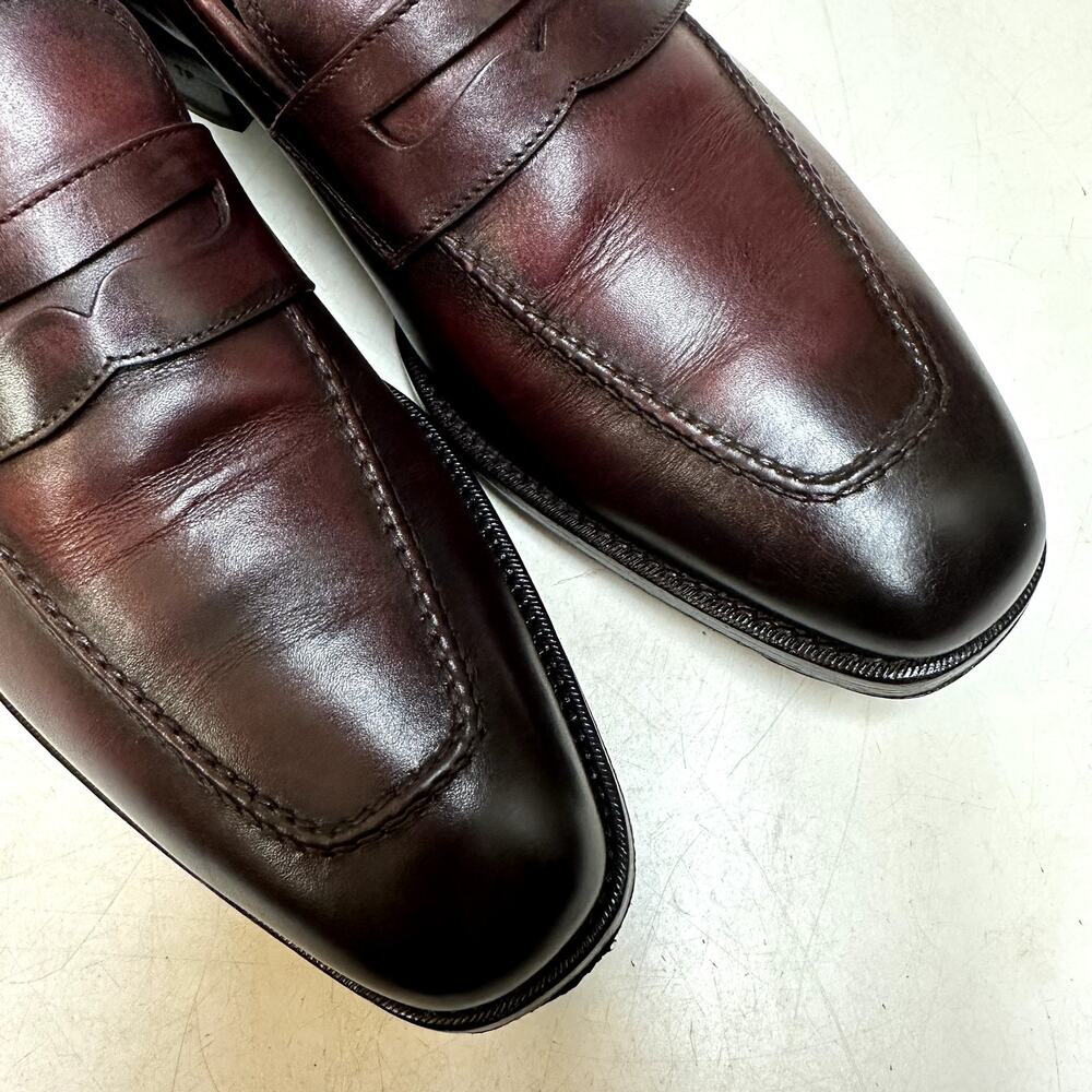 RESOLED Tom Ford Penny Loafer Burgundy Calf Made in Italy UK 9.5 US 10.5 D - Picture 8 of 12